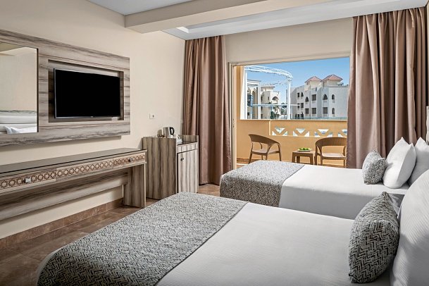 Pickalbatros Aqua Blu Resort Hurghada - Wohnbeispiel Doppelzimmer Poolblick (Zimmercodierungen D1P & DCP)