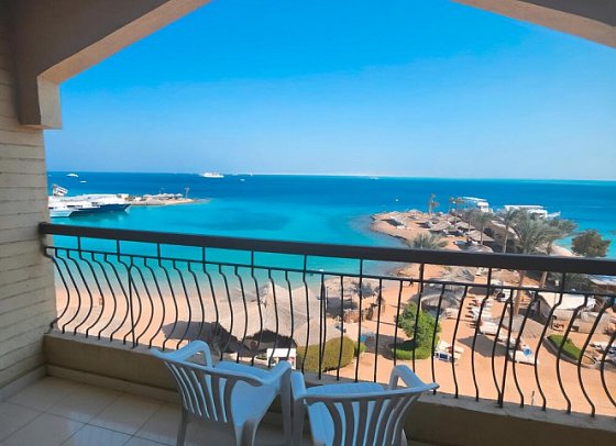 Regina Resort & Aqua Park Hurghada - Wohnbeispiel Regal Room Meerblick (Zimmercodierung DDM)