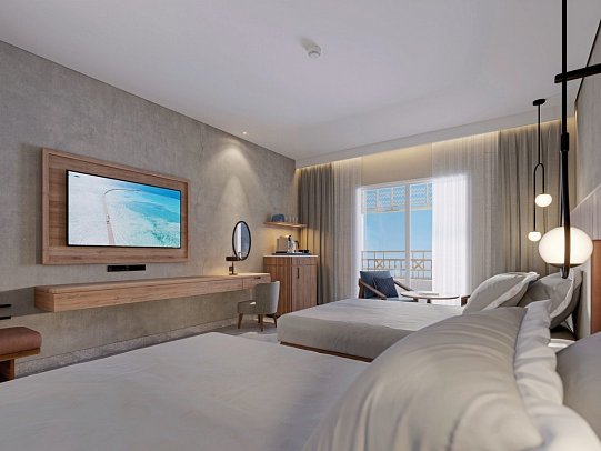 Sheraton Soma Bay Resort - Wohnbeispiel Doppelzimmer seitl. Meerblick (Zimmercodierungen D1N & DCN)