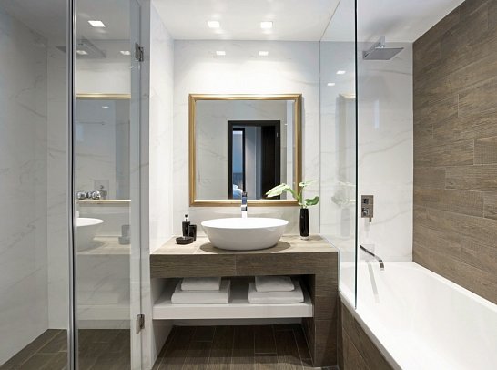 Sentido Pelagos Suites & Spa - Wohnbeispiel Suite Superior und Suite Grand Badezimmer (Zimmercodierungen WS1 & WM1)