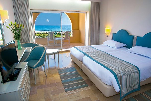 Iberostar Waves Averroes - Wohnbeispiel Doppelzimmer Meerblick (Zimmercodierungen DBM, D1M, D2M, D3M, DBC & D1C)