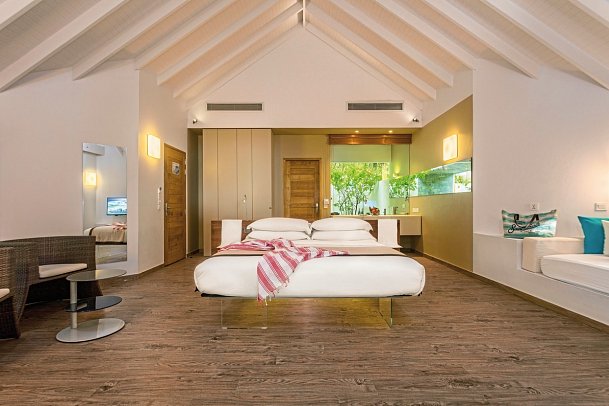 Cocoon Maldives - Wohnbeispiel Beach Suite (Zimmercodierungen WB1 & WB2)