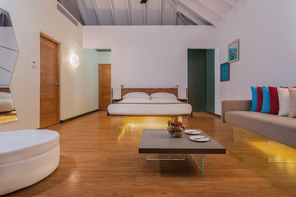 Cocoon Maldives - Wohnbeispiel Lagoon Suite (Zimmercodierung WX1)