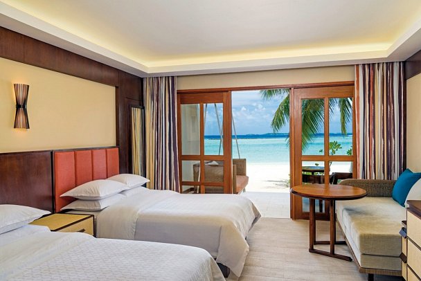 Sheraton Maldives Full Moon Resort & Spa - Wohnbeispiel Beachfront Deluxe (Zimmercodierung UD2)