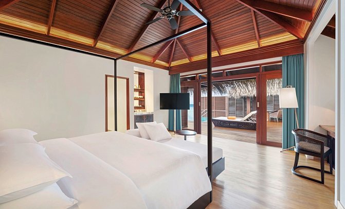 Sheraton Maldives Full Moon Resort & Spa - Wohnbeispiel Overwater Villa with Pool (Zimmercodierung VX2)