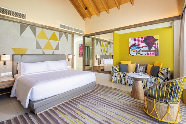 Hard Rock Hotel Maldives - Wohnbeispiel Platinum Overwater Villa (Zimmercodierung VX1)