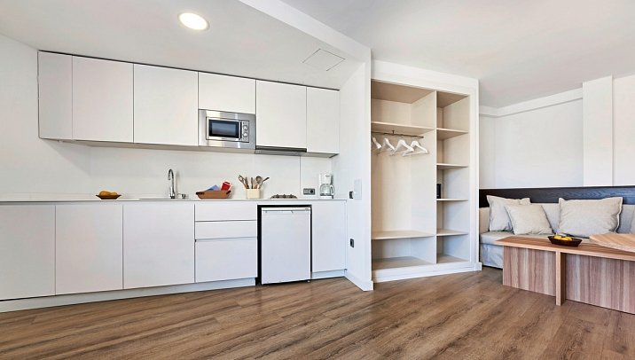 Flacalco - Wohnbeispiel Appartement 1 Schlafzimmer (Zimmercodierung AB1)