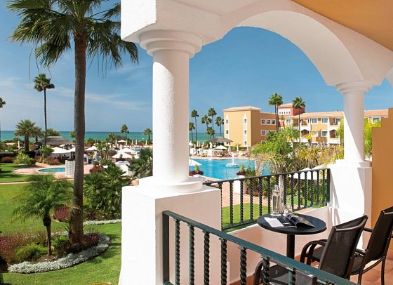 Palacio de Sancti Petri Gran Meliá - Balkon-/Blickbeispiel Doppelzimmer Premium Meerblick (Zimmercodierungen DMM & DM2)
