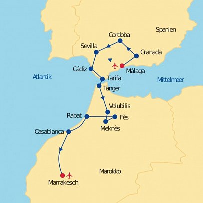 Rundreise Andalusien & Marokko