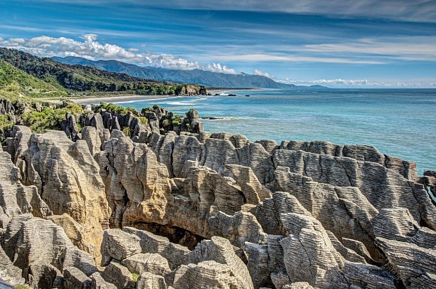 Rundreise Erlebnis Neuseeland auf Schiene und Straße - Pancake Rocks, Punakaiki