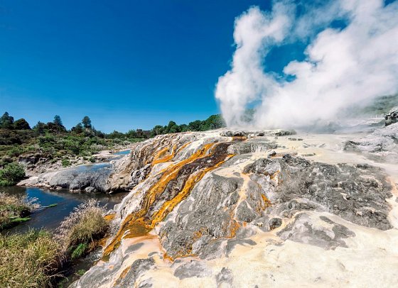 Rundreise Erlebnis Neuseeland auf Schiene und Straße - Pohutu Geysir in Te Puia, Rotorua