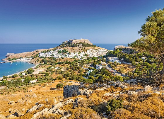 Griechische Inseln mit Star Flyer - Bucht/Klippe bei Rhodos