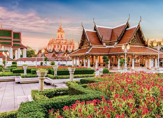 3 Länderkombi Thailand, Kambodscha & Vietnam inkl. Baden - Tempelanlage Wat Ratchanatdaram