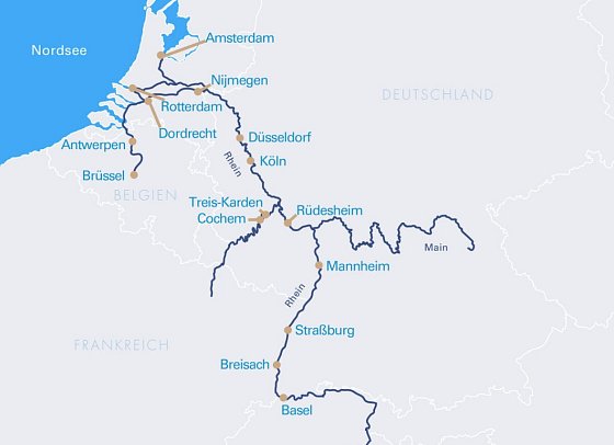 Alte Handelswege mit VIVA Moments - Routenkarte