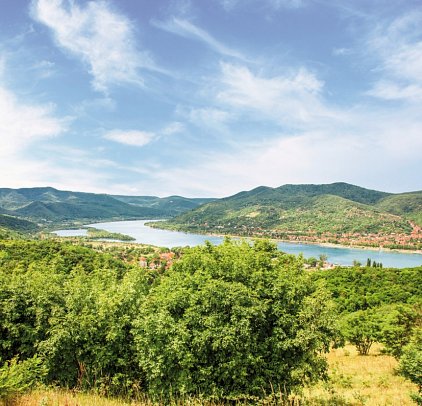 Rumänischen Donaudelta mit Bellejour - Blick auf das Donauknie