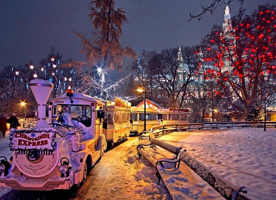 MS Primadonna - Stimmungsvolle Adventmärkte - Bummelzug im Winter Wiener Rathaus