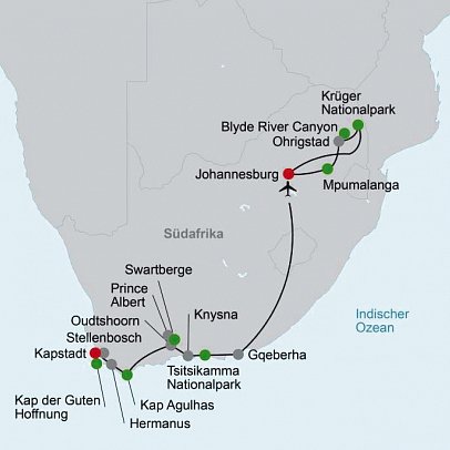 Soft Adventure-Tour - Rundreise Südafrika