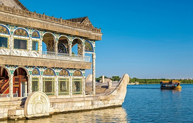 Rundreise China mit Tibet - Beijing, Sommerpalast, Marmoorboot