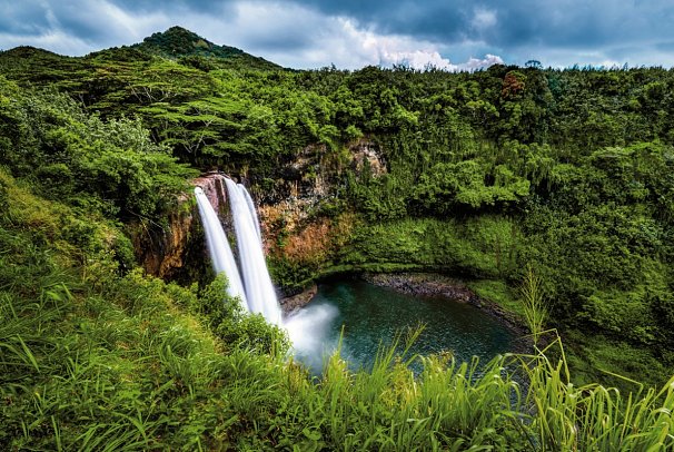 Hawaii bis Sydney mit Norwegian Spirit - Wailua-Wasserfall