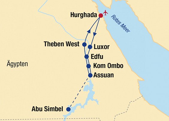 Nilkreuzfahrt Nile Crown I ***** & Hotel Palm Beach Resort ****