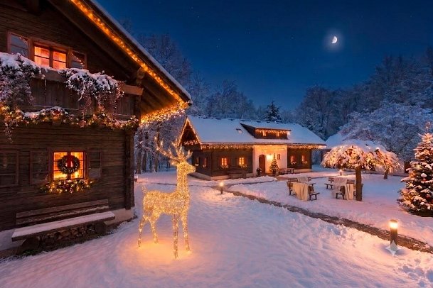 Naturel Hoteldorf SCHÖNLEITN - Weihnachtsdorf SCHÖNLEITN, KI-generiertes Bild