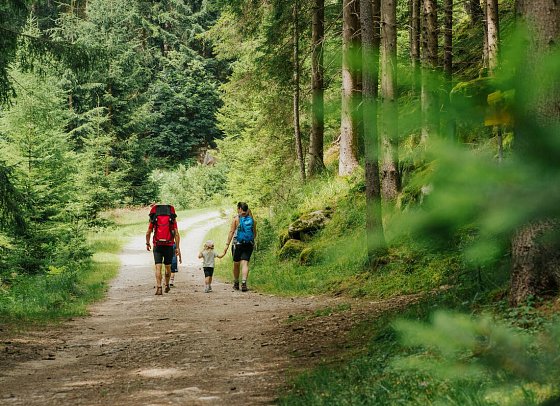Pirkers Natur & Bio Familienhotel - Familie wandert