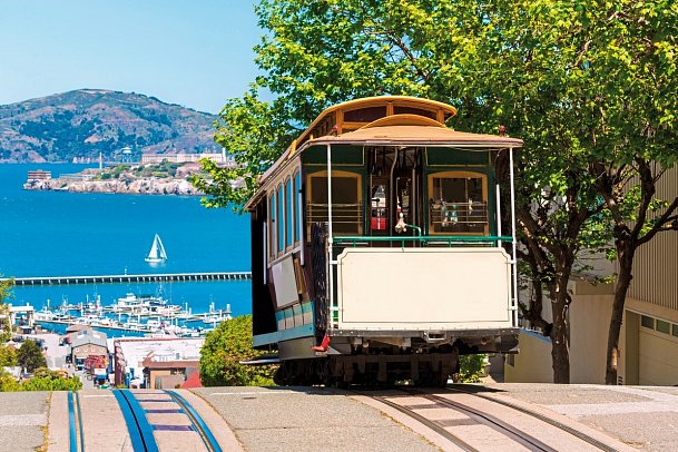 Florida bis Seattle mit Norwegian Encore - Cable Car, San Francisco