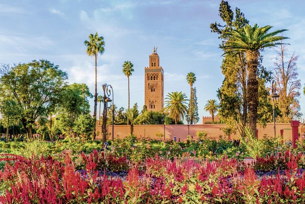 Rundreise Zauberhaftes Marokko – Königsstädte & Wüste - Koutoubia-Moschee, Marrakesch