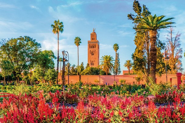 Rundreise Zauberhaftes Marokko – Königsstädte & Wüste - Koutoubia-Moschee, Marrakesch