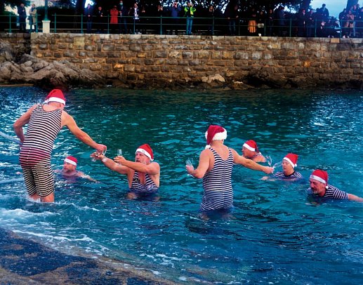 Salonzugfahrt zu Silvester an die K&K Küste - Neujahrschwimmen in Opatija
