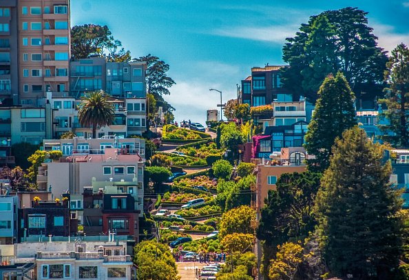 Rundreise Quer durch die USA von San Francisco bis New York - San Francisco, Lombard Street
