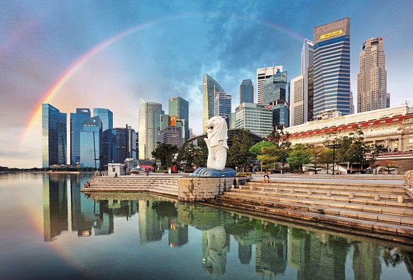 Singapur bis Hongkong mit Norwegian Jade - Merlionbrunnen
