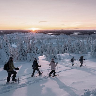 Rundreise Schwedisch Lappland zu Silvester - Schneeschuhwanderung