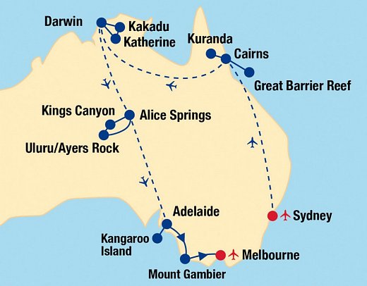 Rundreise Australien - Von Sydney nach Melbourne