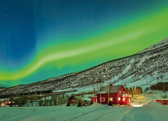 Arktische Route Finn. Lappland - Polarlicht bei Tromsø