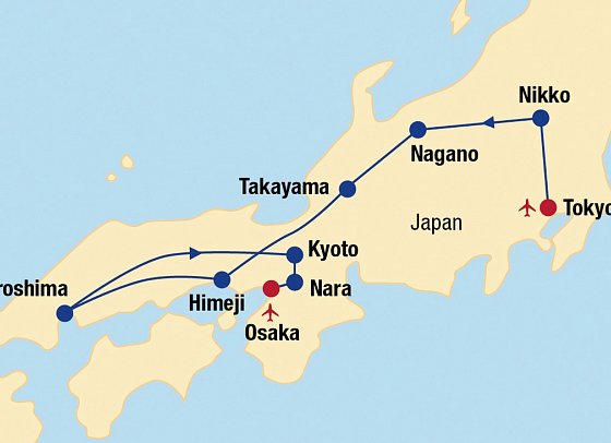 Japan Rundreise von Tokyo nach Osaka