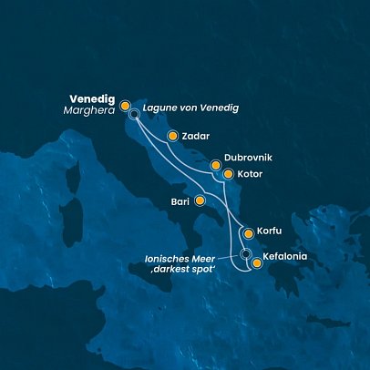 Antike Städte mit Costa Deliziosa - Routenkarte