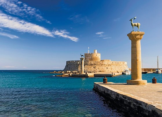 Griechische Inseln ab/bis Venedig mit Costa Deliziosa - Yachthafen Mandraki in Rhodos Stadt