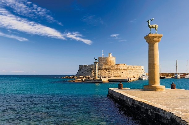 Italien, Griechenland, Zypern, Ägypten & Kroatien mit MSC Lirica - Yachthafen Mandraki in Rhodos Stadt